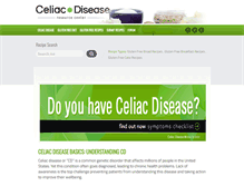 Tablet Screenshot of celiacdisease.org